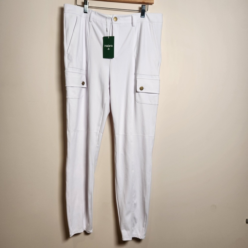 NWT Halara HaloTek Air Patitoff High Waisted Pants White XL Tall 28" Inseam